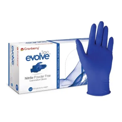 Picture of 3000 Nitrile Gloves Medium Cranberry Evolve Powder Free Latex Free Medical