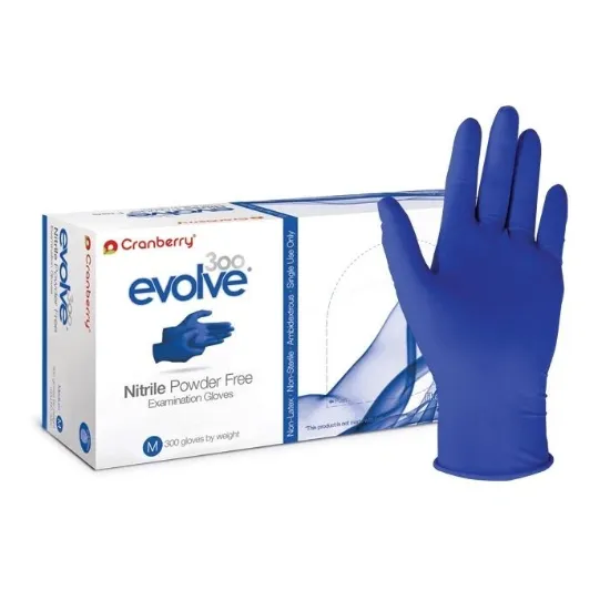 Picture of 3000 Nitrile Gloves Medium Cranberry Evolve Powder Free Latex Free Medical